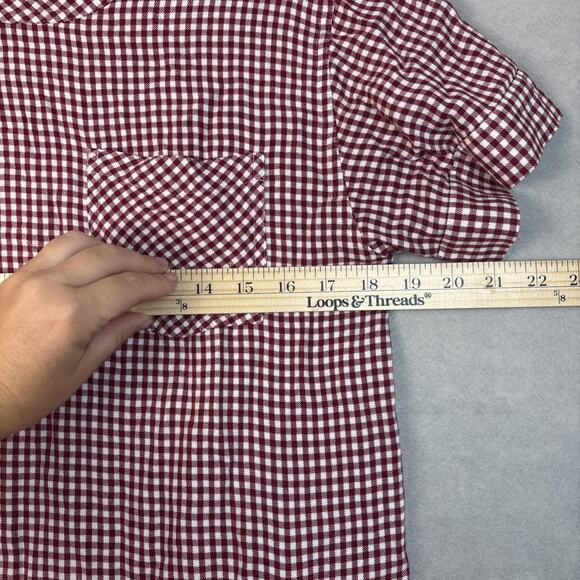 Madewell Filmscore Gingham Dress Women's M Red White Checkered Pockets Mini‎ - Picture 6 of 10